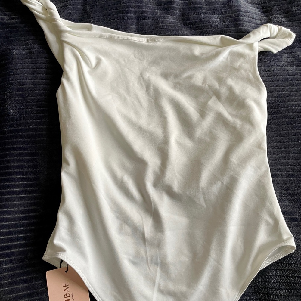 White Off-Shoulder Bodysuit